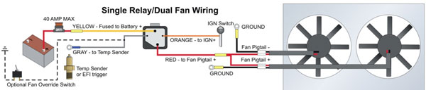 Single Relay Dual Fan